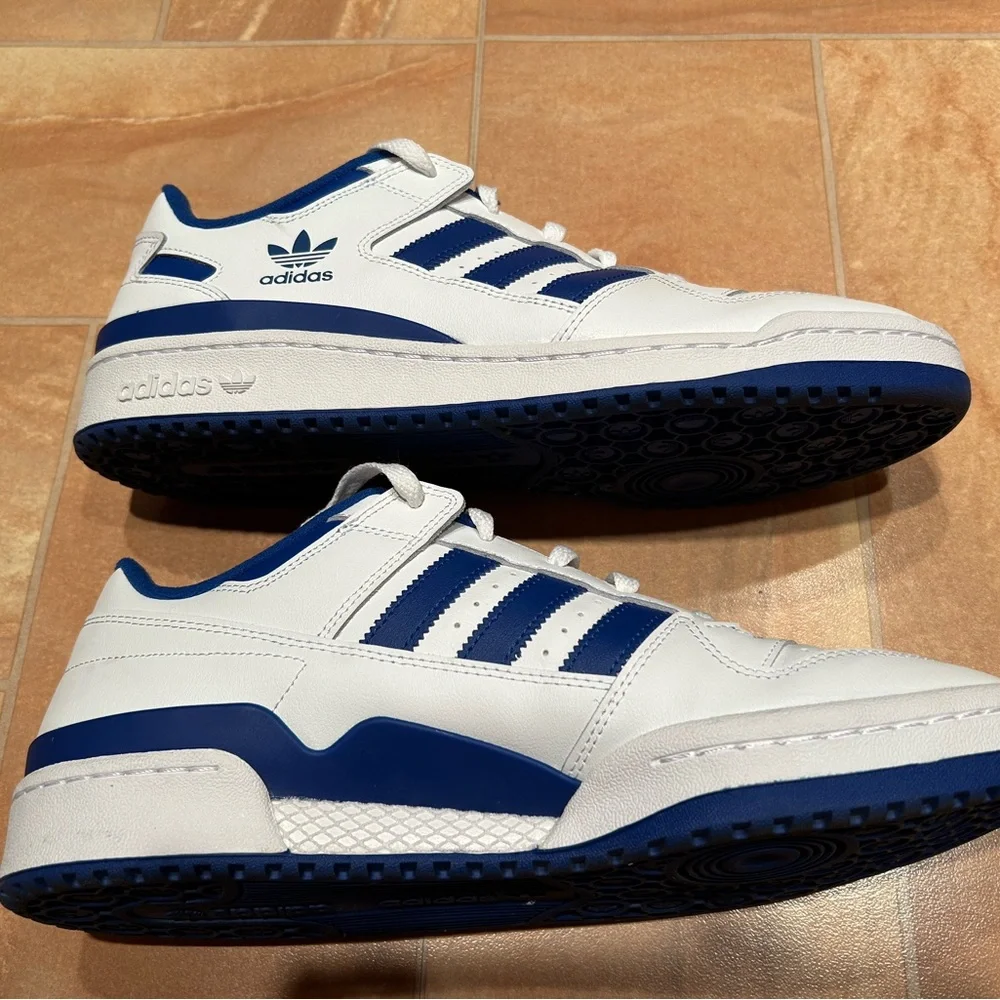 Adidas Men’s Casual White & Blue Forum Low CL Sneaker Shoes